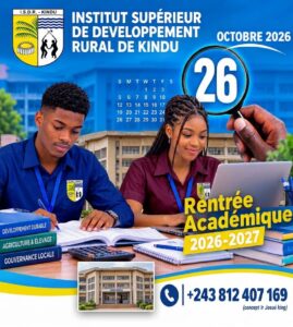 Rentrée Académique 2026-2027 de l&rsquo;ISDR-Kindu